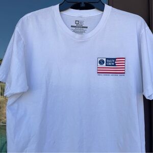 Salty Crew White Patriotic Graphic Tee M
